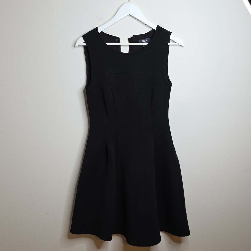 Anthropologie Maeve Black Mini Dress Size Small Like NEW